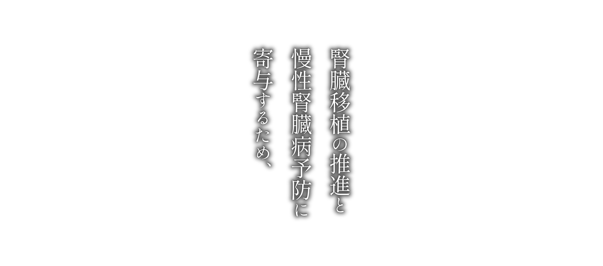 腎臓移植の推進と慢性腎臓病予防に寄与するため、